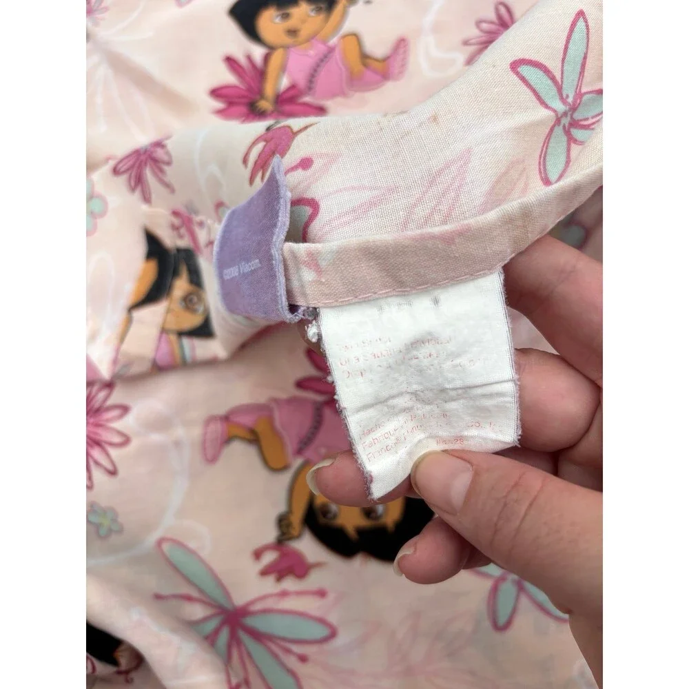 Dora the explorer y2k boots twin size bed sheet flat fabric